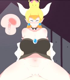 Bowsette taking cock deep