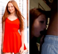 Cute Ginger With A Mouth Full Of Cock