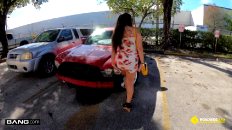 Lilly Hall – Totals Her Car And Fucks The Mechanics Dick For A Favor
