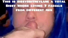 Sissybritneylane total whore loving 7 facials from different men sissy femboy trap gurl crossdresser